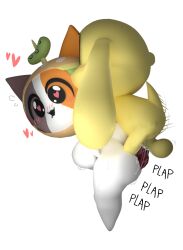 chikn_nuggit chikn_nuggit_(chikn_nuggit) cheezborger_(chikn_nuggit) burger burger_hat fucking_ass fucking hourglass_figure heart_symbol plap dog doggy_style dog_dick ears tail tailwag 3d blender drooling cat