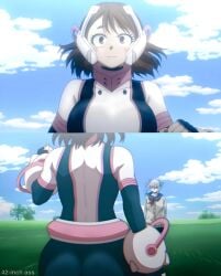1girls anime_screenshot ass big_ass boku_no_hero_academia bottom_heavy breasts brown_hair bubble_butt canon clothing edit edited fat_ass female female_only gluteal_fold hero_outfit_(mha) himiko_toga huge_ass huge_breasts large_ass massive_ass my_hero_academia ochaco_uraraka ochako_uraraka ochako_uraraka_(hero_outfit) screenshot side_view solo thick_ass thick_thighs thunder_thighs toga_himiko uraraka_ochaco uraraka_ochako wide_hips