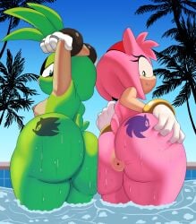2girls afrosoricid amy_rose anthro anus areolae armpits arms_up ass ass_focus ass_tattoo ass_to_ass big_ass bottom_heavy breasts bubble_butt fat_ass female female_only furry furry_only gluteal_fold hand_on_ass hand_on_own_ass hands_behind_head hedgehog hot_tub huge_ass idw_publishing large_ass looking_at_viewer looking_back massive_ass nipples nude nude_female png presenting presenting_hindquarters scrabble007 sega shadow_the_hedgehog sonic_(series) sonic_the_hedgehog sonic_the_hedgehog_(idw) sonic_the_hedgehog_(series) spread_ass spreading surge_the_tenrec tail take_your_pick tattoo tenrec thick_ass thick_thighs thunder_thighs water wet wet_skin wide_hips