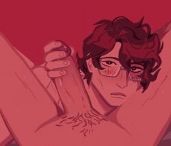 2d big_penis black_hair blueriverdelta blush brown_hair color colored dominant dominant_male domination erect_penis erection eyes face face_fucking gay gay_domination gay_male gay_sex glasses hair hair_ornament male male/male male_only masturbation mike_wheeler naked_male oral penis_on_face stranger_things submissive submissive_male will_byers yaoi