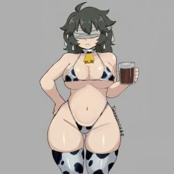 1girls 2d 2d_(artwork) 2d_artwork arms_under_breasts ass_visible_through_thighs bell_choker bell_collar big_breasts bikini bottom breasts busty choker collar cow_bikini cow_collar cow_girl cow_print cow_print_bikini cow_print_swimsuit cowgirl cowprint_armwear cowprint_bikini cowprint_thighhighs digital digital_art digital_drawing_(artwork) digital_media_(artwork) drawing half_naked half_nude high_resolution highres horns huge_boobs huge_breasts long_hair looking_at_viewer oc original_character simple_background tagme thick_thighs thighs tongue top tvdemonrage