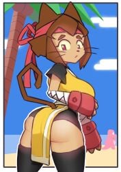 1girls anthro ass big_breasts breasts english_text female female_focus female_only gameoverse huge_ass huge_breasts kit_(gameoverse) large_ass large_breasts solo thick_thighs thighs wide_hips akahermit