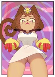 1girls akahermit ankha_zone anthro ass big_breasts breasts crossover english_text female female_focus female_only gameoverse huge_ass huge_breasts kit_(gameoverse) large_ass large_breasts solo thick_thighs thighs wide_hips
