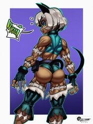 bad_pun cat_ears cat_girl cat_tail catgirl ms._fortune_(skullgirls) muscles muscular_female nadia_fortune nyackyfishbone_(artist) skullgirls