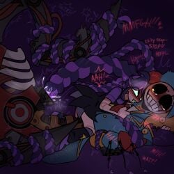 adults crying female/male female_top lily_lovebraids male_bottom nonconsensual prototype_(poppy_playtime) rape the_prototype_(poppy_playtime) tied_up