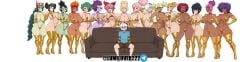 16girls 1boy 2d_(artwork) abs absya_ai aged_up ai_assisted ai_generated alli_(brawl_stars) amber_(brawl_stars) armpits arms_behind_head bibi_(brawl_stars) blonde_hair blue_hair brawl_stars brown_skin charlie_(brawl_stars) colette_(brawl_stars) couch_meme crossed_arms dark_skin emz_(brawl_stars) golden_bikini gus_(brawl_stars) hands_on_breasts imminent_rape imminent_sex indifference indifferent janet_(brawl_stars) juju_(brawl_stars) kaze_(brawl_stars) lola_(brawl_stars) mandy_(brawl_stars) melodie_(brawl_stars) messy_hair pink_hair piper_(brawl_stars) rosa_(brawl_stars) sex_face tara_(brawl_stars) white_skin willow_(brawl_stars)
