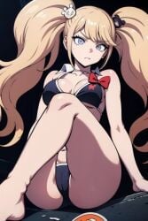 ai_generated bikini blonde_hair blonde_hair danganronpa junko_enoshima ponytail tagme