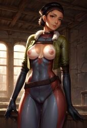 1girls ai_generated alyx_vance civitai female female_only half-life half-life_(series) half-life_2 half-life_2_beta hh8j human solo topless video_games