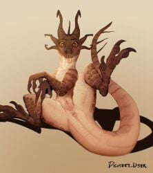 2024 anus bipedal_feral blep brown_body brown_eyes brown_scales claws digital_media_(artwork) digitigrade discreet_user dragon female female_feral feral genitals gradient_background hi_res horn looking_at_viewer lucy_(discreet_user) multi_horn multicolored_body mythological_creature mythological_scalie mythology pink_anus pink_pussy pussy scales scalie simple_background sitting solo tan_body toe_claws tongue tongue_out wingless_dragon yellow_sclera