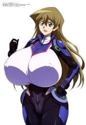 ai_generated alexis_rhodes artist_request big_breasts breasts covered_nipples huge_breasts large_breasts nana_(nanana) nipples_visible_through_clothing tight_clothing yu-gi-oh! yu-gi-oh!_gx