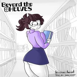 anor3xia ass_focus big_ass big_butt bimbo book bottomless brown_hair bubble_ass bubble_butt busty butt_focus comic female front_cover glasses huge_ass huge_breasts jaiden jaiden_animations miniskirt mob_face no_panties skirt solo thick_ass thick_thighs thighs wide_hips youtube youtuber