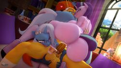 16:9 3d 4k absurdres anthro balls bodily_fluids cum cum_in_pussy cum_inside cup equid female friendship_is_magic furry genital_fluids genitals group highres hooves-art horn male mammal my_little_pony penis pussy starlight_glimmer straight sunburst_(mlp) tea_cup testicles trixie_(mlp) unicorn vaginal_penetration widescreen