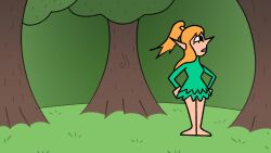 animated big_areola big_breasts breast_expansion breasts breasts_bigger_than_head clothed clothes_ripping confused confusion elf elf_(merrivius) elf_comic_(webtoon) elf_ears elf_female elf_girl exposed_breasts exposed_feet exposed_nipples feet forest funny green_dress long_hair no_penetration no_sex orange_hair pink_nipples ripped_clothing short_female staring_at_viewer tagme tiny_female vanveleca video