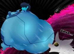 ass ass_bigger_than_head big_breasts big_butt blue_body blue_clothing blue_eyes blue_hair blue_nipples blue_skin blue_skinned_female butt_slam clothed clothing cosplay deltarune dumptruck_ass huge_ass huge_breasts human hyper_ass hyper_breasts itisjoidok joid_(itisjoidok) kris_(deltarune) kris_female_(deltarune) metroid nintendo undertale_(series) zero_suit zero_suit_samus_(cosplay)