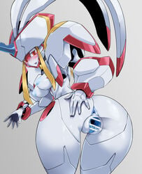 anus ass breasts censored clitoris darling_in_the_franxx female genitals hand_on_butt humanoid looking_at_viewer machine penetration penis pinup pochincoff pose presenting presenting_hindquarters pussy robot robot_humanoid simple_background solo strelizia studio_trigger translucent translucent_penis vaginal_penetration vaginal_penetration white_background