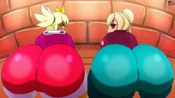 2girls angry_face animated artist_name bouncing_ass brawl_stars charlie_(brawl_stars) female looking_at_viewer mandy_(brawl_stars) massive_ass massive_butt massive_thighs rada_boone tagme tagme_(character) thick thick_ass thick_thighs twitter_link