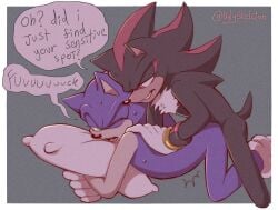 anal anthro ass bodily_fluids cocky dialogue doggy_style duo fraternity from_behind_position hi_res hug hugging_object hugging_pillow male male/male male_only pillow sega sex shadow_the_hedgehog sonic_(series) sonic_the_hedgehog sonic_the_hedgehog_(series) speech_bubble sweat uglyskeleton verbal