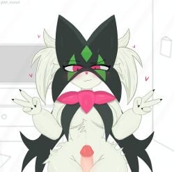 big_ass big_breasts big_penis breasts cock dick elraydel furry meowscarada mr_inckax pokemon pokemon_(species)