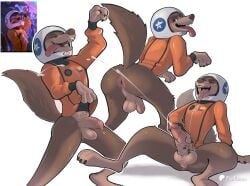 2025 absurd_res anthro anus armor ass astro_wolf_(zootopia) astronaut_helmet backsack balls big_balls big_butt big_penis blush bodily_fluids bottomless bottomless_anthro bottomless_male canid canine canis claws closed_eyes clothed clothing cum cumshot dancing digitigrade disney dripping ejaculation erection eyebrows fur genital_fluids genitals headgear helmet hi_res humanoid_genitalia humanoid_penis long_sleeves looking_back looking_pleasured male mammal masturbation mindnaughty open_mouth open_smile orgasm penile penile_masturbation penis perineum photo precum precum_drip precum_string presenting presenting_hindquarters shadow shirt simple_background sitting smile standing teeth tongue tongue_out topwear tuft vein white_background wolf zootopia