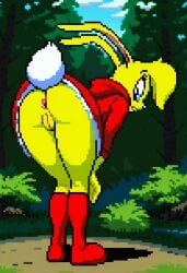 ai_generated female furry jazz_jackrabbit_(series) little_red_riding_hood lori_jackrabbit pixel_art