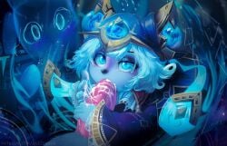 absurd_res bodily_fluids clothing cum fellatio fur genital_fluids genitals hair hi_res laizd league_of_legends league_of_legends:_wild_rift oral penile riot_games sex shadow_(lol) stargazer_vex tencent vex_(league_of_legends)