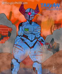 assaultron big_breasts breasts fallout female female_only hegiowilliam no_humans rust stain tarvan_(hegiowilliam) zeglo-official