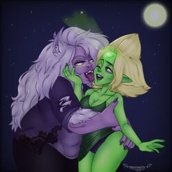 amethyst_(steven_universe) damsel_in_distress halloween peridot_(steven_universe) roleplay steven_universe werewolf