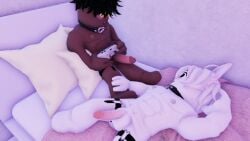 2boys 3d artist_request balls best_friends black_hair blush choker cute_male dick femboy femboy_focus femboy_on_femboy femboy_only femboydom femboysub friends garter_straps gay girly legwear naked nudity penis raceplay roblox roblox_avatar robloxian source_request thighhighs twink white_hair wholesome wholesome_nudity yaoi