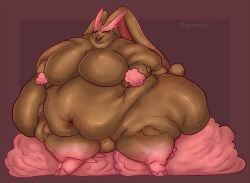 bbw big_breasts breasts cleavage female furry haradoshin huge_breasts overweight pokemon pokemon_(species) thick_thighs wide_hips