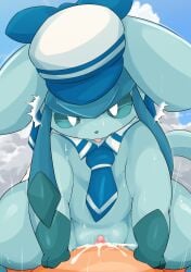 absurd_res blue_body blue_eyes blush bodily_fluids clothed clothing cowgirl_position cum cum_in_pussy cum_inside eeveelution female female_on_top female_penetrated from_front_position generation_4_pokemon genital_fluids genitals glaceon hi_res male male/female male_penetrating male_penetrating_female necktie nintendo on_bottom on_top penetration penile penile_penetration penis_in_pussy pokemon pokemon_(species) pussy semi-anthro sex thick_thighs type vaginal_penetration vaginal_penetration