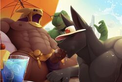 azir blowjob cum_in_mouth fellatio gay league_of_legends male nasus penis renekton riot_games