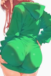 1girls ass ass_bigger_than_head big_ass big_thighs bubble_ass bubble_butt butt_focus curvaceous curvy curvy_body curvy_female curvy_figure doki_doki_literature_club fat_ass hoodie huge_ass huge_butt huge_thighs kun_kaiss massive_ass massive_thighs monika_(doki_doki_literature_club) oversized_clothes pinup presenting presenting_ass presenting_butt presenting_hindquarters thick_ass thick_legs thick_thighs thunder_thighs thunderthighs tits_out wide_hips wide_thighs