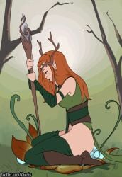 animated belly_expansion belly_inflation druid healer inflation keyleth red_hair zaunis