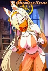 1girls 2d adorable ai_assisted ai_generated animal_ears anime anime_style arabian_clothes blonde_hair blue_archive calm confident cute erotic execro fennec_ears halo hands_up harem_girl harem_jewelry harem_outfit harem_pants head_down head_tilt headband headwear hi_res highres huge_breasts indoors intimacy kaho_(blue_archive) library light long_hair looking_at_viewer nexon night novelai orange_eyes patreon perky_breasts platinum_blonde_hair pussy see-through see-through_clothes sexy soft_breasts solo solo_female solo_focus standing uncensored vagina very_long_hair watermark window