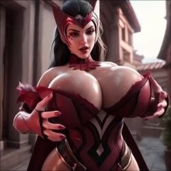 1girls 1woman 3d ai_generated audio big_ass big_breasts marvel marvel_comics marvel_rivals ravenomega red_dress red_eyes red_hair scarlet_witch sexy_body sexy_witch sexy_woman solo_female tagme uncensored video wanda_maximoff witch woman_solo