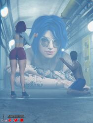 1boy 2girls 3d big_ass big_breasts bigger_female breasts bust busty curvaceous curvy curvy_figure eveline_(jessicagts) female female_focus giantess height_difference hips hourglass_figure huge_ass huge_breasts jessicagts large_ass large_breasts larger_female legs light-skinned_female light_skin macro macro_female male male/female mature mature_female original original_character size_difference slim_waist straight tall tall_female taller_female thick thick_hips thick_legs thick_thighs thighs voluptuous waist wide_hips