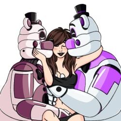 age_difference aged_up alternative_universe animatronic animatronic_male black_lips black_lipstick black_nails blue_eyes bow brown brown_eyes brown_hair count_the_ways creepy_bloody_kitty fazbear_frights female five_nights_at_freddy's five_nights_at_freddy's:_sister_location fnaf fnaf_sister_location funtime_freddy funtime_freddy_(fnafsl) goth goth_girl gothic gothic_girl grabbing group group_sex hand_in_panties hand_in_pants hand_on_ass hand_on_hip hat hat_bow headshot human human_and_robot kiss_on_cheek kissing kissing_cheek male male/female mascara millie millie_fitzsimmons my_art night one_girl pleasure pleasured pleasured_male robophilia robot size_difference small_breasts smaller_female threesome two_boys two_boys_one_girl