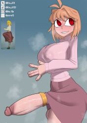1futa arcueid_brunestud big_breasts big_penis blonde_futa blonde_hair blush blushing_futa breasts bulge bulge_through_clothing bulge_under_clothes clothed clothing cock cock_ring dick dickgirl erect_penis erect_penis_under_clothes erection erection_under_clothes erection_under_clothing erection_under_skirt futanari horny horny_futa huge_breasts huge_cock looking_at_another melty_blood_arcueid_figure_(meme) meme nipples nipples_visible_through_clothing penis penis_outline penis_under_clothes red_eyes smile smiling standing steam steaming_body thick_thighs thighhighs thighs tsukihime voluptuous win.a12