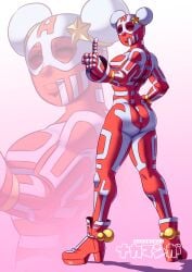 1girls athena_asamiya big_ass big_breasts bodysuit boots costume from_behind hair_bun hair_buns hairband huge_breasts king_of_fighters king_of_fighters_maximum_impact kof nakamanga nakamangahikari skin_tight smile smiley_face snk_heroines:_tag_team_frenzy standing star_(symbol) thick thick_ass tight_clothes tight_clothing