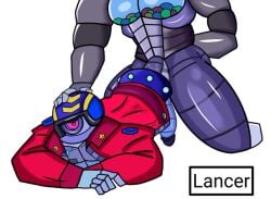 2boys 2male anal anal_penetration anal_sex bara_tits brawl_stars clothed clothed_male clothed_male_nude_male doggy doggy_style game gay gay_anal gay_male gay_sex head_pinned_down heart heart-shaped_pupils heart_symbol male/male mobile_game muscular muscular_male naked_male pecs pinning_head rico_(brawl_stars) robot robot_boy robot_humanoid robot_male robot_on_robot robot_penis robotic stu_(brawl_stars)