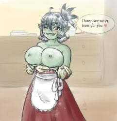 artist big_breast fantasy goblin goblin_female nsfw oc shortstack shortstack_female sombresnuances