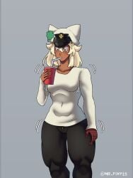 1girls 2026 2d 2d_(artwork) abs absurd_res absurdres arc_system_works artist_name ass bimbo bimbofication blonde_female blonde_hair breast_expansion breast_growth breast_growth_(enlargement) butt_expansion clothed clothing comic drinking female gloves guilty_gear guilty_gear_strive hat hi_res high_resolution highres inflatable_transformation long_hair milf mind_break mr_foxy15 muscle_growth muscular pants public public_indecency ramlethal_valentine reaction shirt standing tan-skinned_female tan_body tan_skin transformation transformation_sequence twitter_username