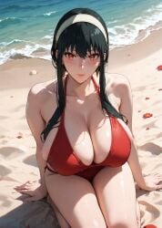 1girls 2d ai_generated athletic athletic_female bare_shoulders belly big_breasts bikini bikini_bottom bikini_top black_hair blush breasts_bigger_than_head chest curvy curvy_figure cute cute_face dark_hair detailed eyelashes eyeshadow female female_focus fit fit_female focus hairband hands_behind_head hands_up high_quality huge_breasts image large_breasts legs light-skinned_female light_skin lips lipstick long_hair looking_at_viewer makeup mascara mature milf-master outdoors outside pale-skinned_female pale_skin red_eyes seductive seductive_look shiny_skin shy spy_x_family stable_diffusion swimsuit swimwear tagme tall tall_female thighs uncensored yor_briar yor_forger