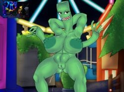 1girls abs big_breasts breasts enormous_breasts female female_only giant_breasts gigantic_breasts green_(rainbow_friends) huge_breasts large_breasts little_cat massive_breasts monster monster_girl rainbow_friends reference_image roblox roblox_game rule_63 tagme