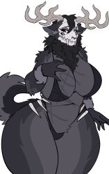 1girls 2026 animal_ears animal_tail big_breasts big_female black_and_white black_body black_bra black_fur black_hair black_panties bra breasts digital_media_(artwork) female_only fur furry furry_female furry_only hellhound hi_res horns huge_breasts james_andromeda large_breasts legs long_hair looking_away mal0 malo multiple_eyes panties scp scp-1471 scp-1471-a scp_foundation simple_background skull skull_head solo tail thick_thighs thighs white_background wide_hips