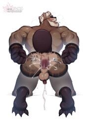 anal anal_sex anthro backsack balls beard beaver bodily_fluids body_writing claws cum cum_in_ass cum_inside duo facial_hair feet genital_fluids genitals hair hi_res male male/male male_penetrated male_penetrating male_penetrating_male mammal membrane_(anatomy) moustache muscular muscular_anthro muscular_male penetration penile penile_penetration penis_in_ass plna rodent sex tail text toes url webbed_feet