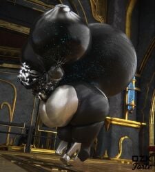 bbw big_ass big_breasts breasts bubble_butt cleavage huge_ass huge_breasts irona_(qzk_forte) nipples overweight qzk_forte tagme thick_thighs vore weight_gain wide_hips