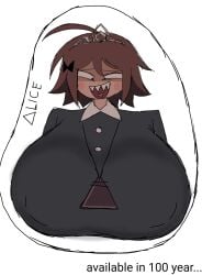 1girls alice_(fundamental_paper_education) big_breasts breasts_bigger_than_head brown_hair brown_skin female fundamental_paper_education god_is_coming meme meme_reference momiji_(artist) mousepad mousepad_design