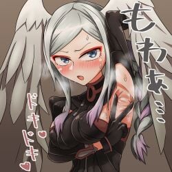 1girls armpit armpit_fetish armpits artist_request clothed clothing female female_only head_wings high_entia nintendo showing_armpits silver_hair tyrea_(xenoblade) wings wings_on_head xenoblade_(series) xenoblade_chronicles