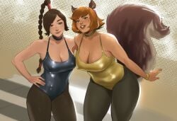 2girls ai_generated avatar_legends avatar_the_last_airbender avengers big_ass big_breasts big_thighs breasts bust busty chest crossover curvaceous curvy curvy_figure digital_media_(artwork) doreen_green female female_only fire_nation furry_tail hips hourglass_figure huge_ass huge_breasts huge_thighs large_ass large_breasts large_thighs legs light-skinned_female light_skin marvel marvel_comics marvel_rivals mature mature_female multiple_girls mutate_(marvel) new_avengers nickelodeon phophopho slim_waist squirrel_ears squirrel_girl squirrel_girl_(marvel) squirrel_girl_(marvel_rivals) squirrel_tail tail thick thick_hips thick_legs thick_thighs thighs ty_lee voluptuous waist wide_hips wide_thighs